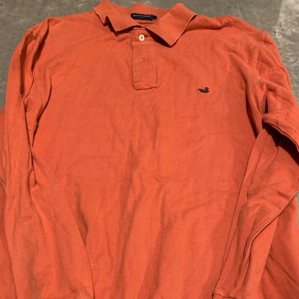 Men’s southern marsh long sleeve polo L